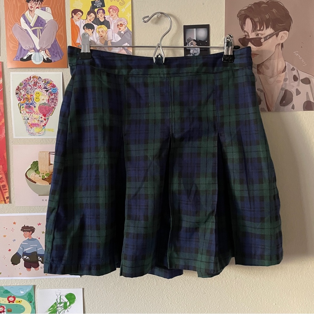 dolls kill x the craft high waisted plaid pleated school girl mini skirt